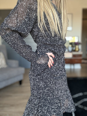 HONEY PUNCH| One shoulder black dress
