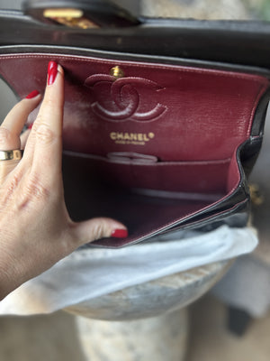CHANEL | Lambskin Double Flap Bag | Black