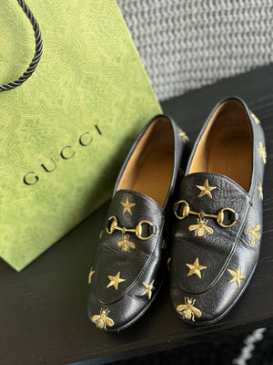GUCCI| Black and Gold Slides