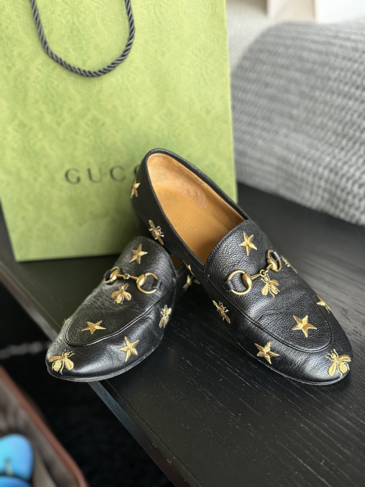 GUCCI| Black and Gold Slides