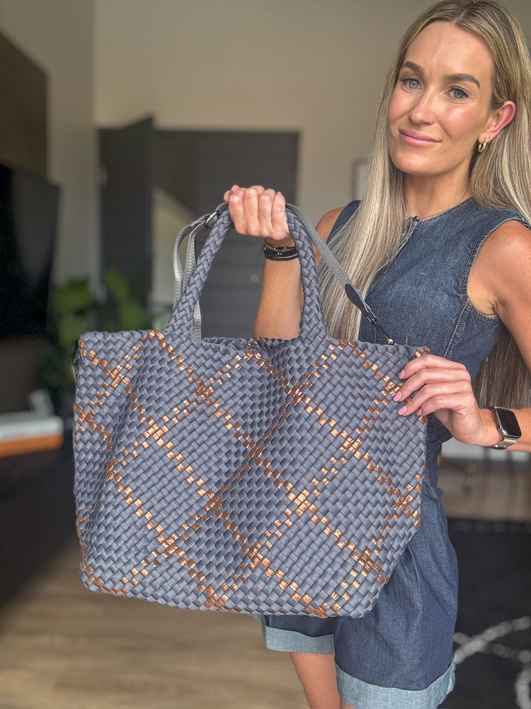 Woven Neoprene Tote LARGE – Huntress For The Bold