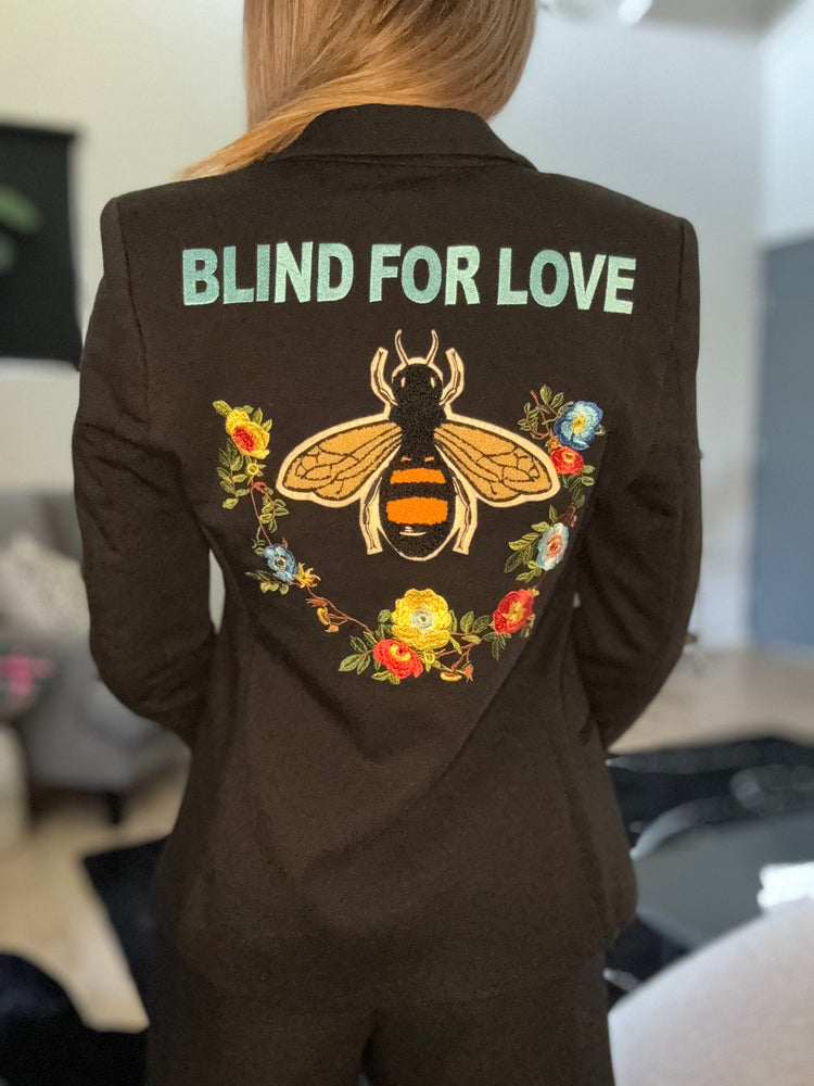 GUCCI | Cotton "Blind for Love" Blazer | BLACK