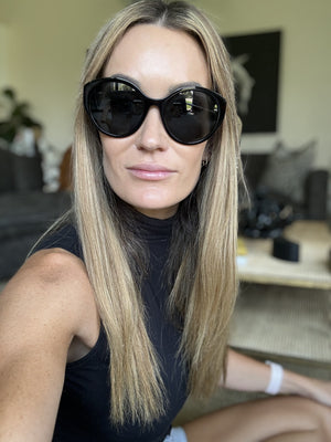 Prada | Large Sunglasses| Black with Gold