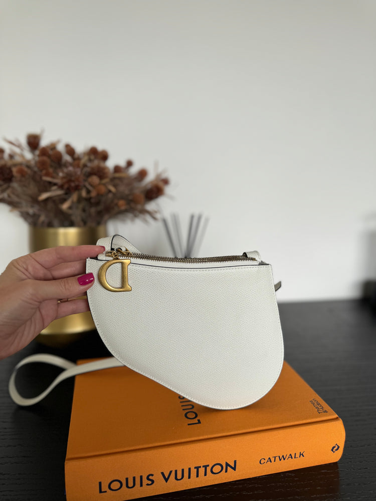 DIOR| Saddle Shoulder Bag | White