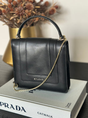 Bvlgari| Leather Small Serpenti Forever Handle Bag