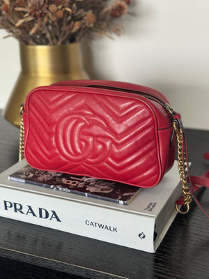 Gucci| Red Leather Cross Body