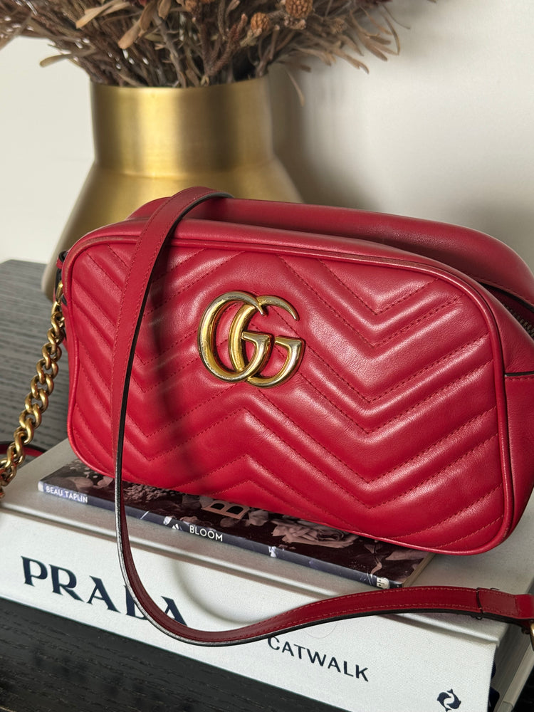 Gucci| Red Leather Cross Body