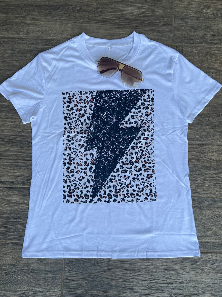 Lightening Leopard Graphic Tee