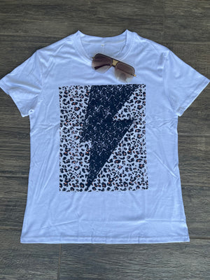 Lightening Leopard Graphic Tee