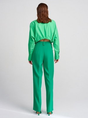 Side Tie Shirt | Green
